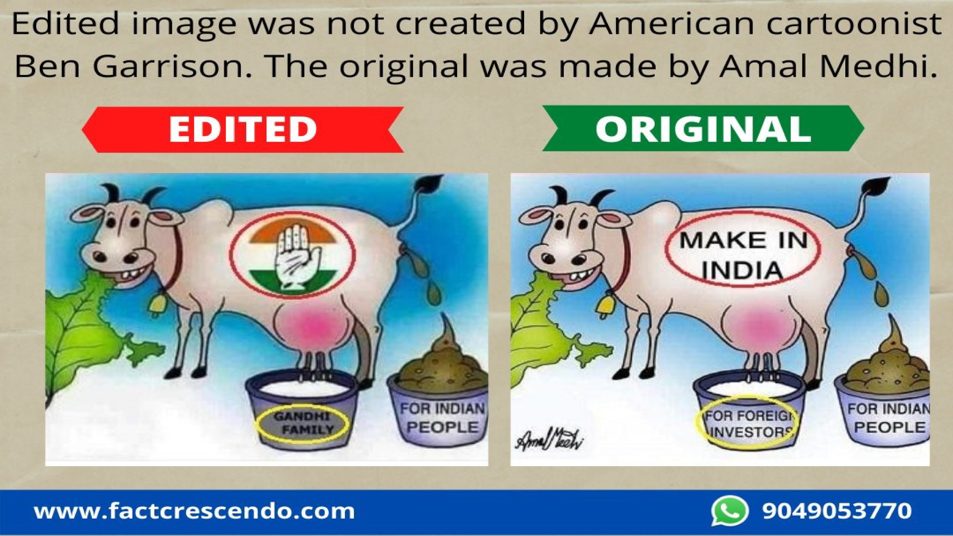 Cartoonist Ben Garrison has not made this political caricature to target Congress rule in India. – FactCrescendo | The leading fact-checking website in India