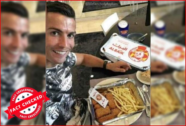 Does Cristiano Ronaldo enjoying a meal from Al Baik in Riyadh? – FactCrescendo | The leading fact-checking website in India