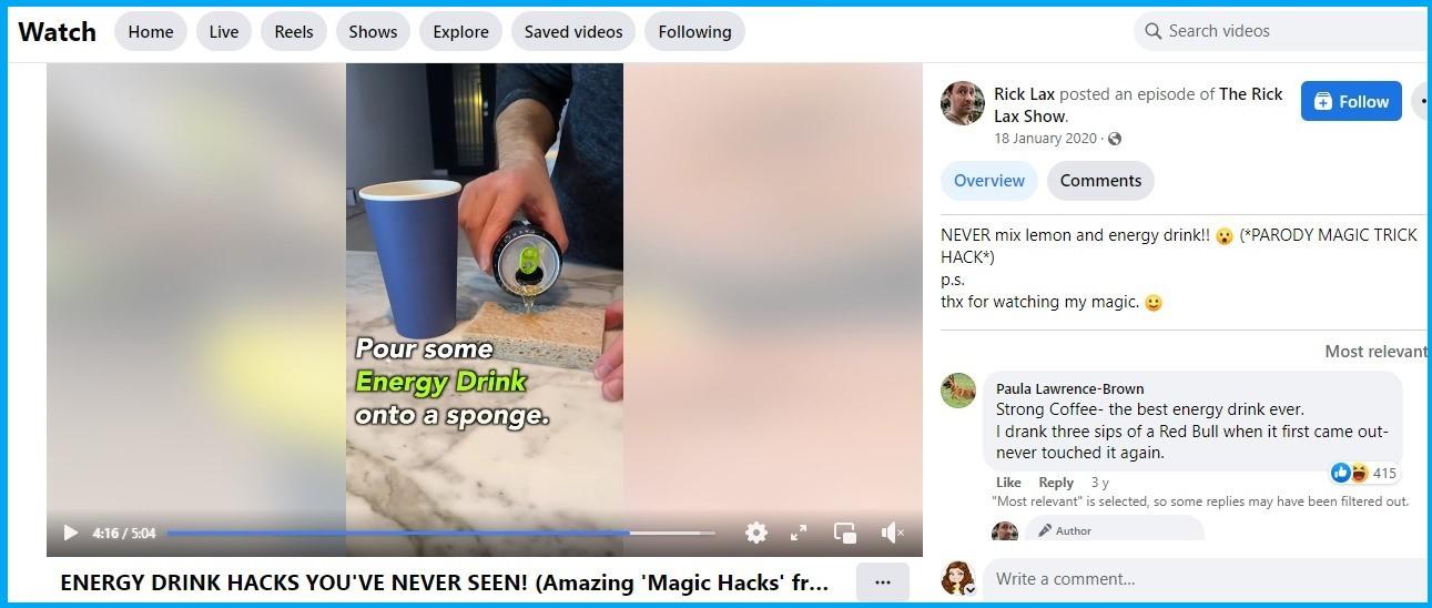 Prank video shared as demonstration of ill effects of Energy Drinks
