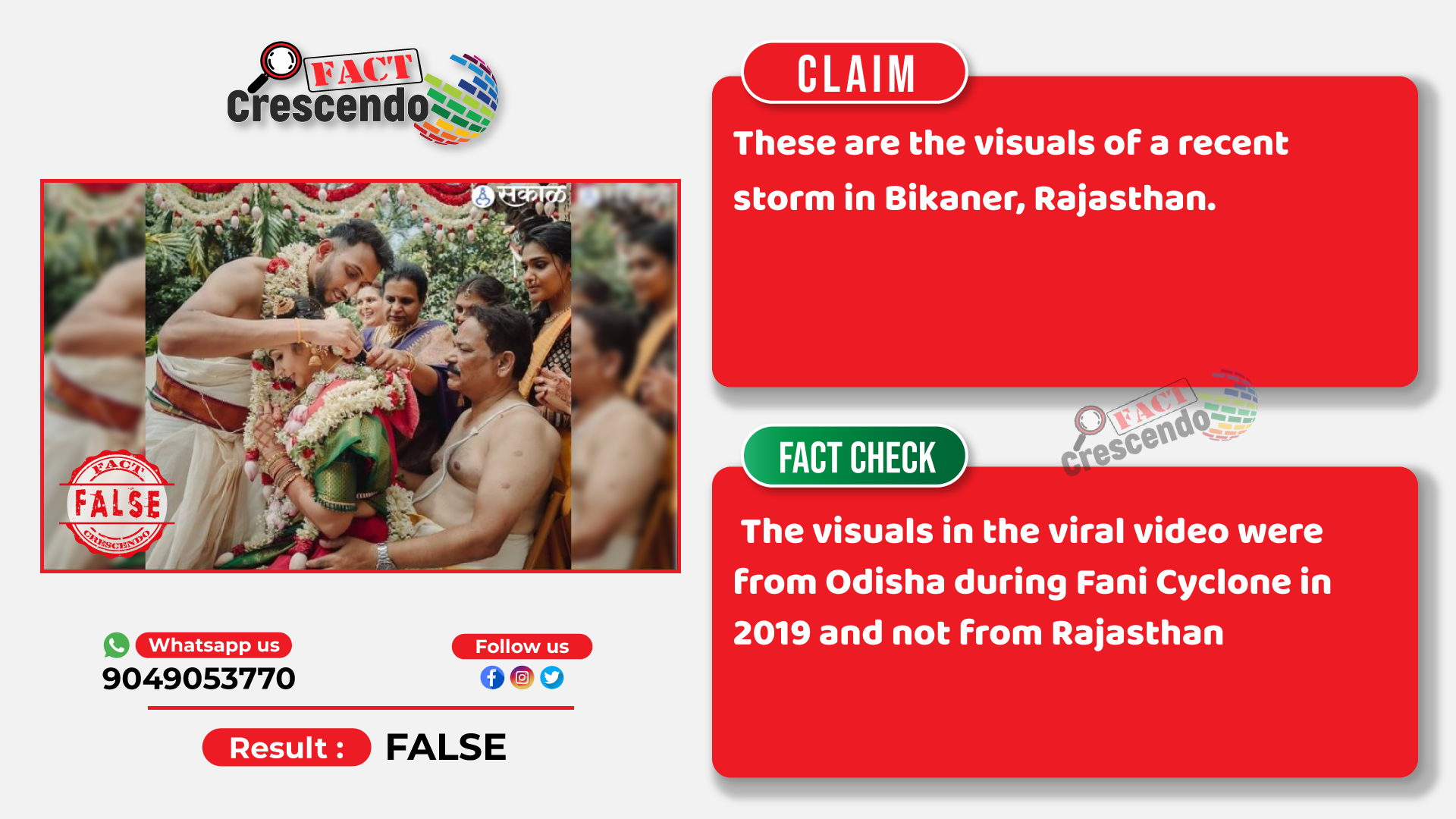 The viral image does not show the wedding ceremony of Nirmala