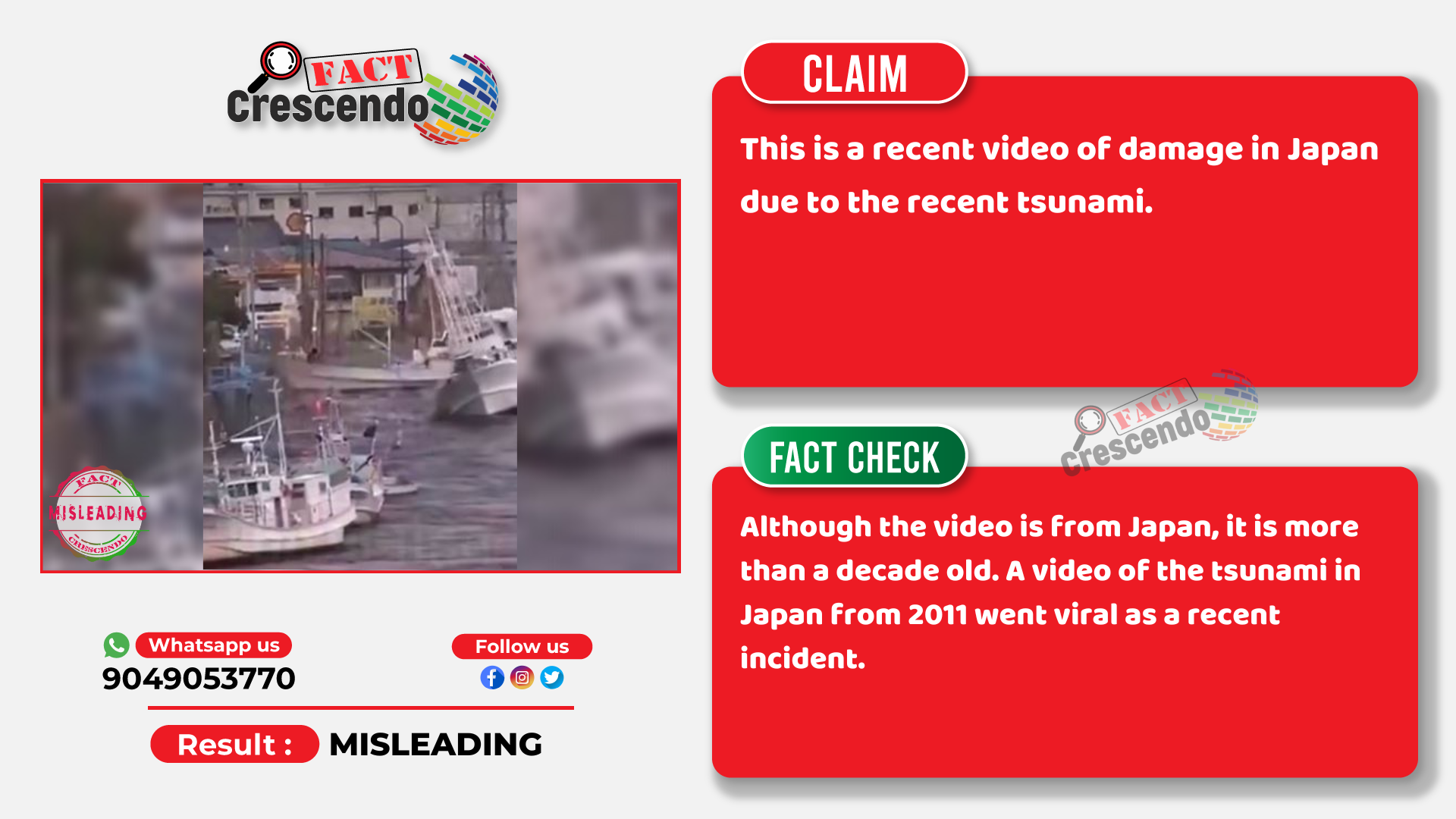 Recent tsunami footage