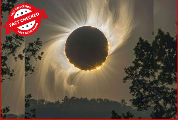 Is this a real image of the recent total solar eclipse? Know the truth.  – Fact Crescendo